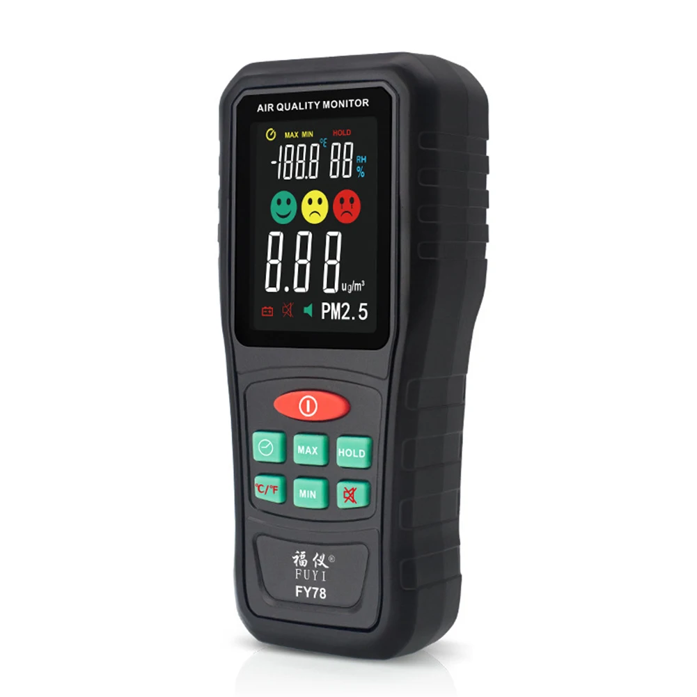 

Mastfuyi FY78 Digital Air Quality Monitor PM2.5 Color Screen Gas monitor analyzer Temperature humidity meter Diagnostic tool