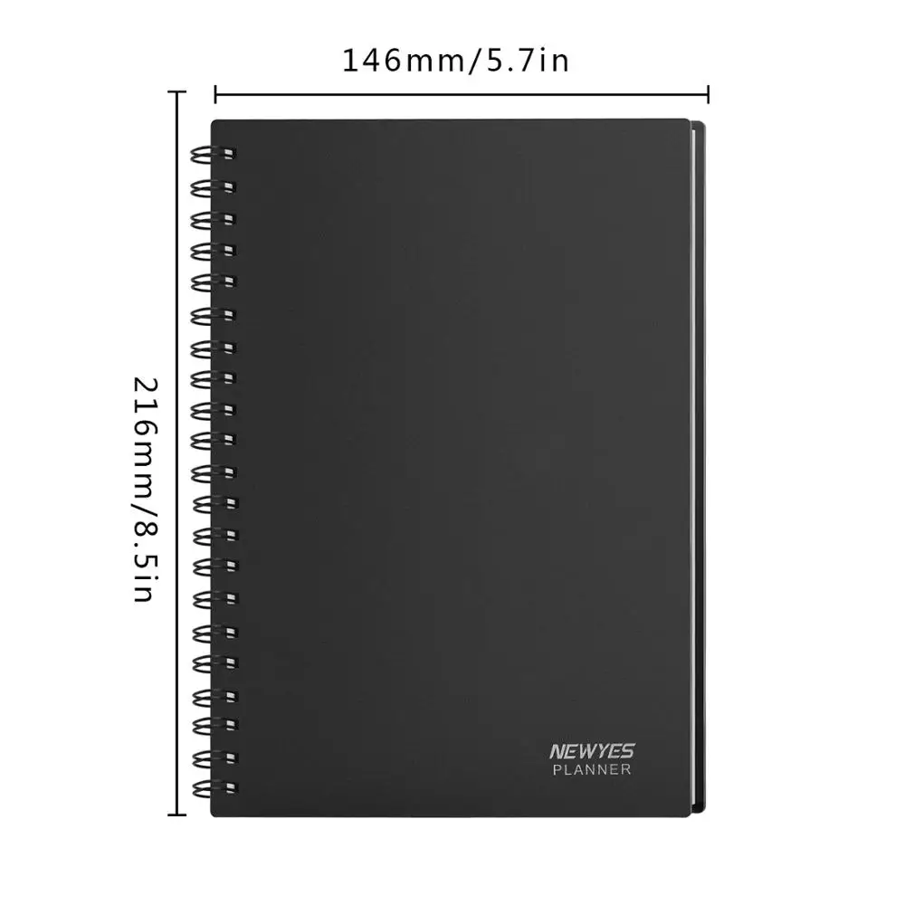 

A5 size Erasable Notebook Reusable Smart Notebook Cloud Storage Flash Storage Reusable Planner Weekly Monthly Yearly & DAY DATE
