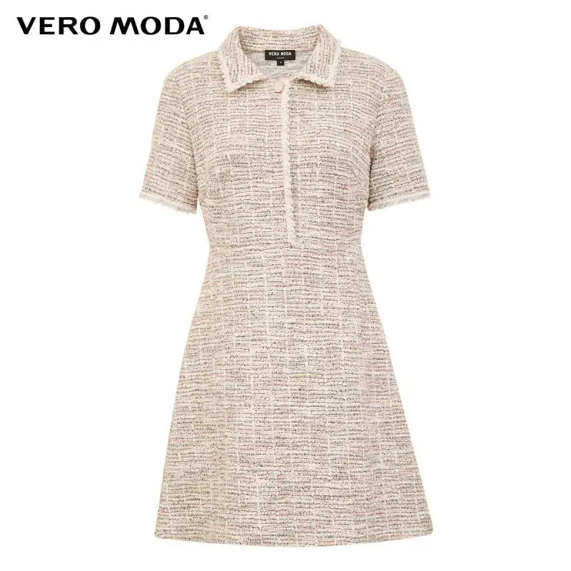 

Vero Moda Women Beading Turn-down Collar Short Sleeve Knit Dress | 320161507