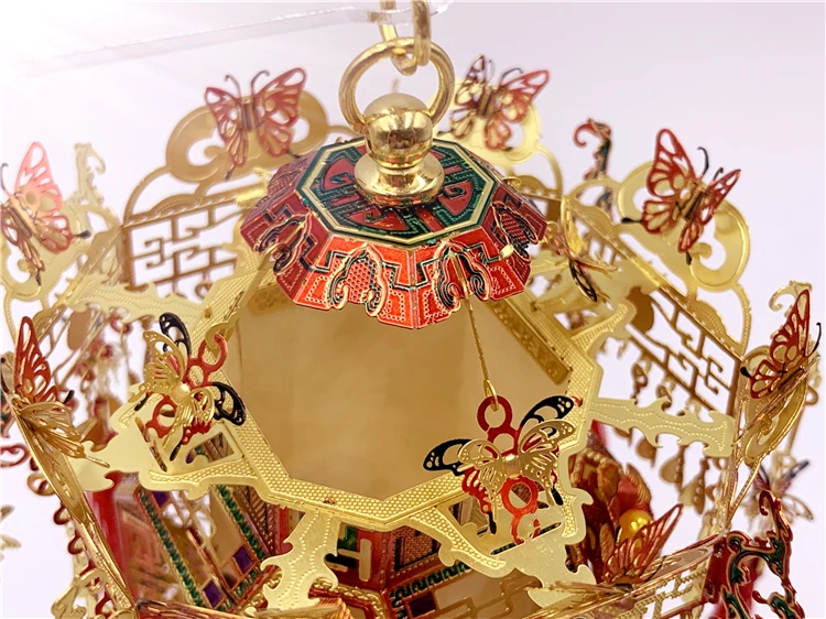 MMZ модель nanyuan 3D металлическая головоломка модель дворца фонарь сборка Металлическая Модель Набор DIY 3D лазерная резка модель головоломка игрушки подарок для девочки