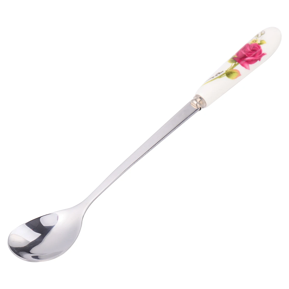 4 шт. ложки из нержавеющей стали с керамической ручкой керамические столовые