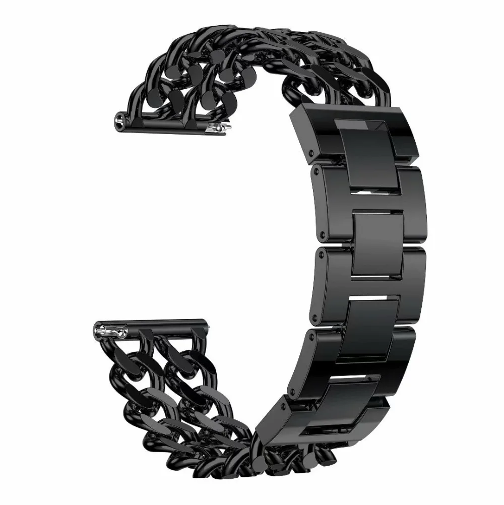 Ковбойский цепочный ремешок из нержавеющей стали для Samsung Galaxy Watch 46 мм 22 Gear S3 Huawei 2