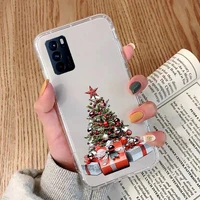 christmas snowflake tree phone case transparent for oppo reno 2 5 z pro gtneo realme q2 gt 11 findx 2 pro realmev 3 5 k7x
