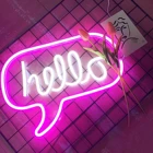 Светодиодная неоновая вывеска Hello Neon Lights, буквы на заказ для вечерние ринки, свадебные украшения, Декор для дома, комнаты, подарки, неоновые вывески Hello Neon