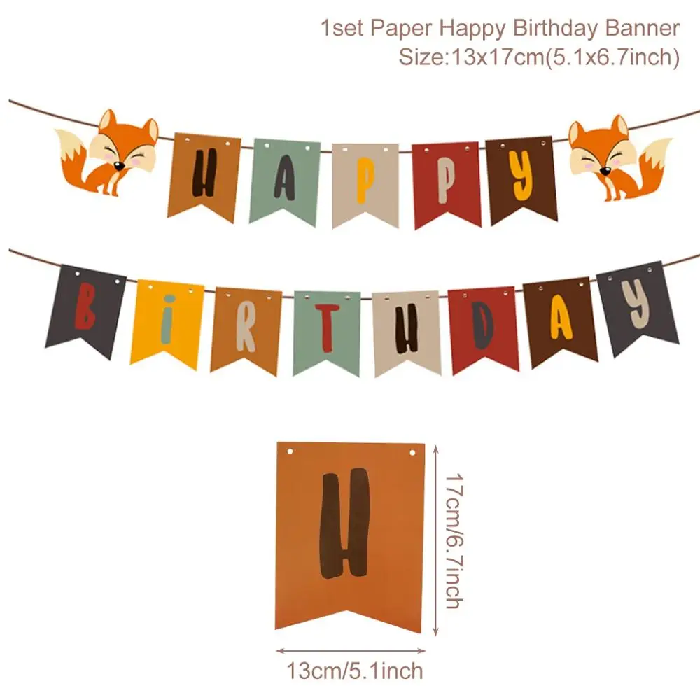 Paper Banner 1pc Звездный лес, животные, джунгли, лес, сделай сам, Вечерние Декорации, Лесной лес, день рождения, вечеринка для ребенка, Декор, детский день рождения, принадлежности для вечеринки - Цвет: Paper Banner 1pc