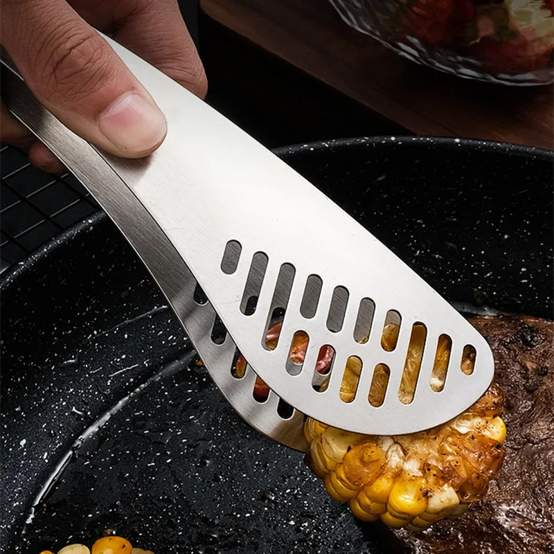 

Hollow Wings Shape Barbecue Food Tongs 304 Stainless Steel Steak Clip Cooking Baking Tools Bread Clamp Kitchen Accessories