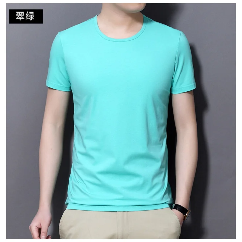 

2021 new summer tops tees men round neck cotton short-sleeved T shirt 2129
