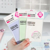 transparent waterproof memo pad notes sticky student notebook office school stationery 50 sheets