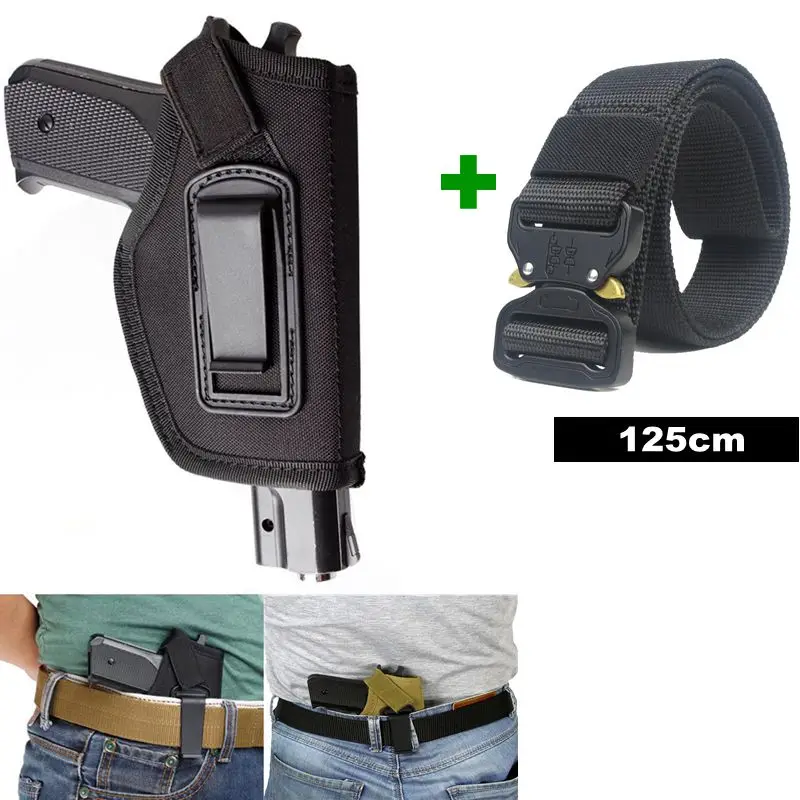 Тактический Пистолет Кобура журнал кобура скрытый носить ремень металлический