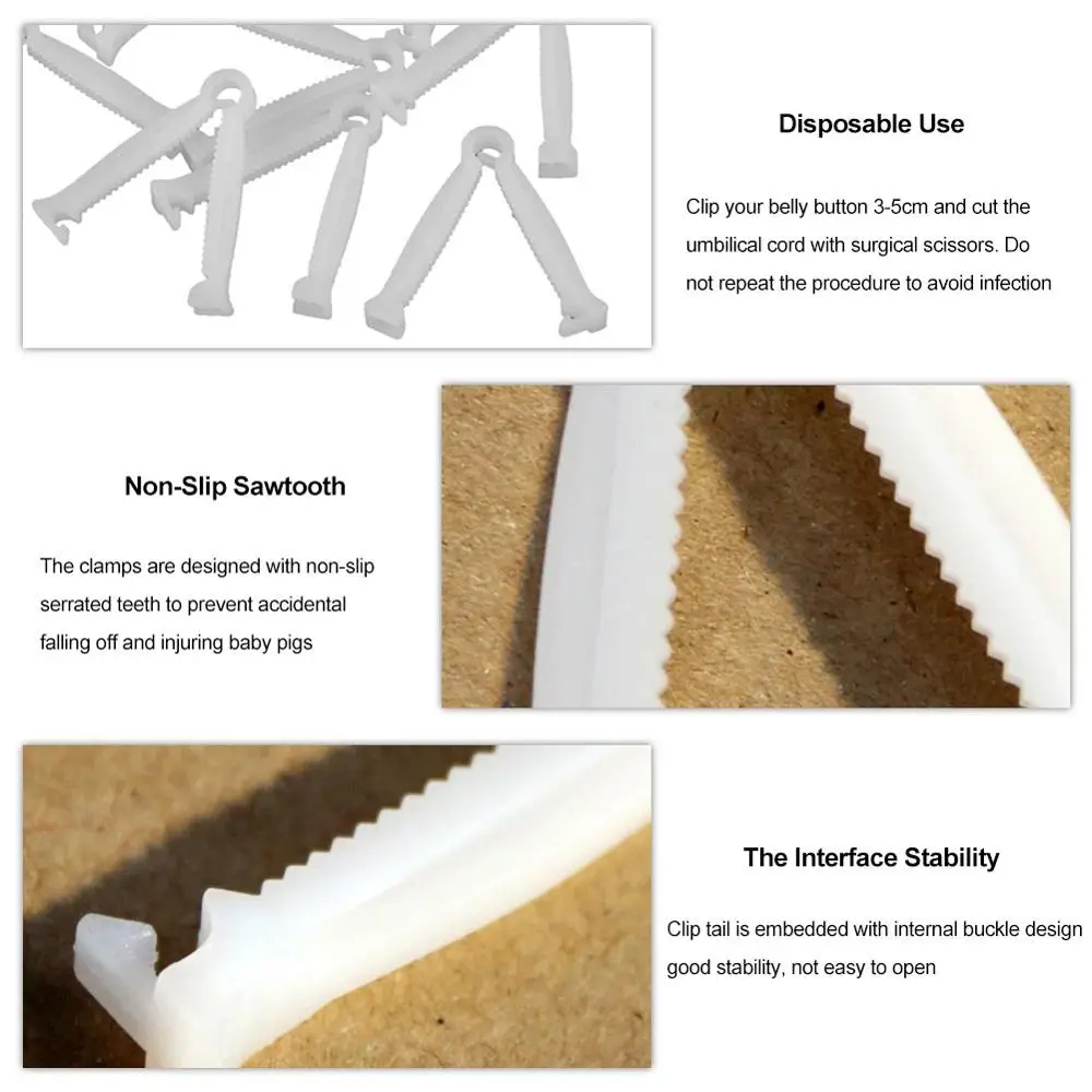 100 шт. одноразовые присоски для свиней пуповина инструмент разведения животных