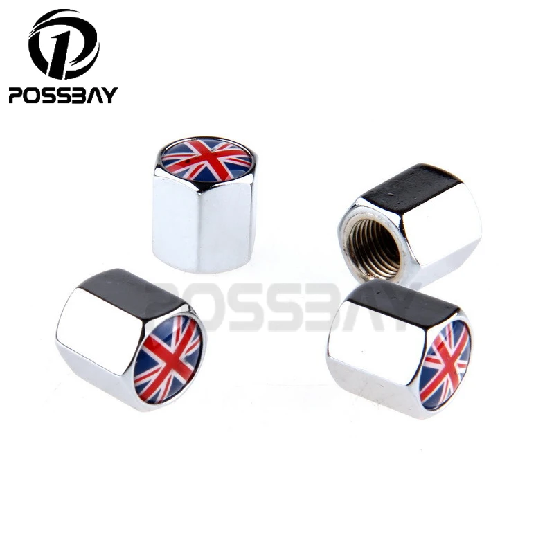 Posbay 4 шт. черный автомобиль стиль Великобритании Флаг сталь колеса автомобиля