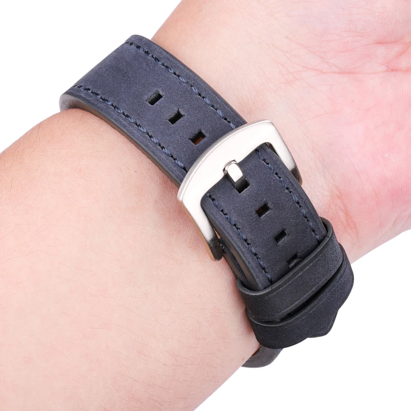 Cowhide Watchbands 18 20 22 24mm Women Men Quick Release For Samsung Gear S3 Genuine Leather Vintage Watch Band Strap