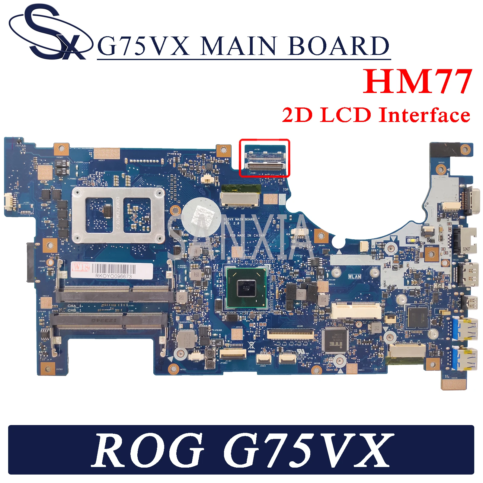 Материнская плата KEFU G75VX для ноутбука ASUS ROG G75V оригинальная материнская | Отзывы и видеообзор
