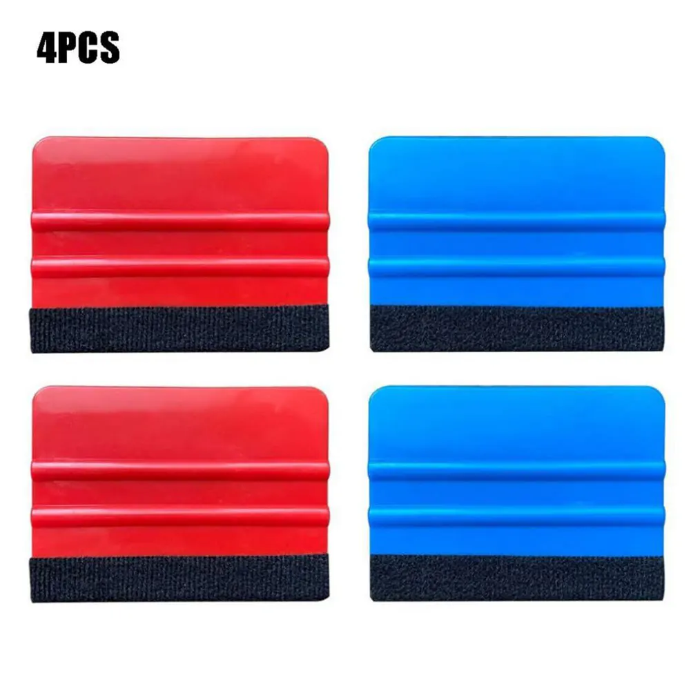 4PCS Scrapper Set Wallpaper Scraper Plastic Wrap Squeegee Tool Wall Paint Smoother Spackling Putty Cleaning Filling Scraper