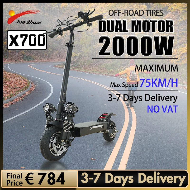 Скутер электрический без НДС для взрослых 2000 Вт 75 км/ч 52 в 20 А | Спорт и развлечения