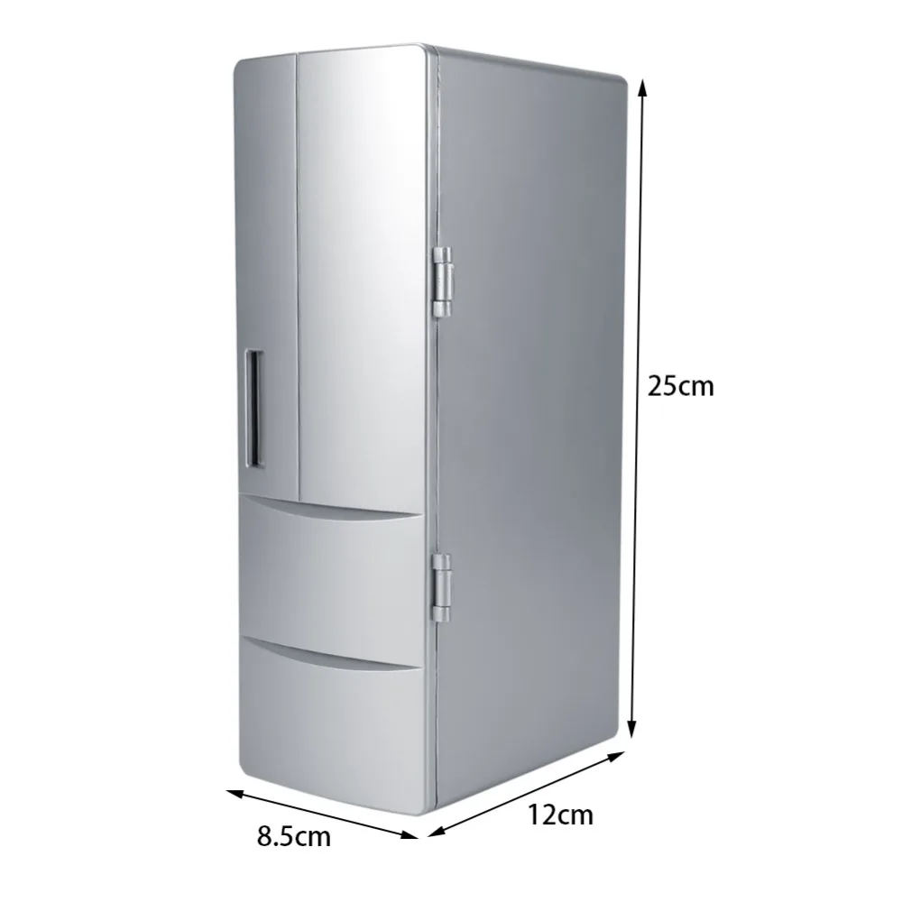 

Mini USB Fridge Freezer Cans Drink Beer Cooler Warmer Travel Refrigerator Icebox Car Office Use Portable mini Refrigerator