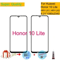 6 21 for huawei honor 10 lite touch screen panel front glass outer hry lx1 hry lx2 lcd glass lens replacement