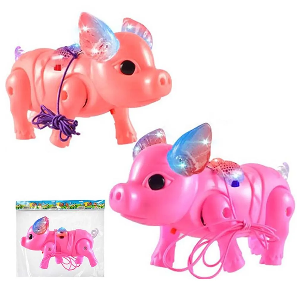 Детские Новые экзотические игрушки Электрический поводок милые свинки будут