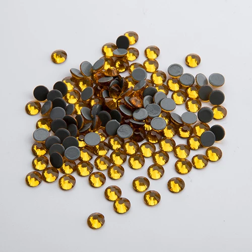 Topaz Горячая фиксация Стразы SS6-SS34 полный цвет круглый клей основа стразы серый сзади Кристаллы Стразы Горячая фиксация на рюкзак - Цвет: Topaz