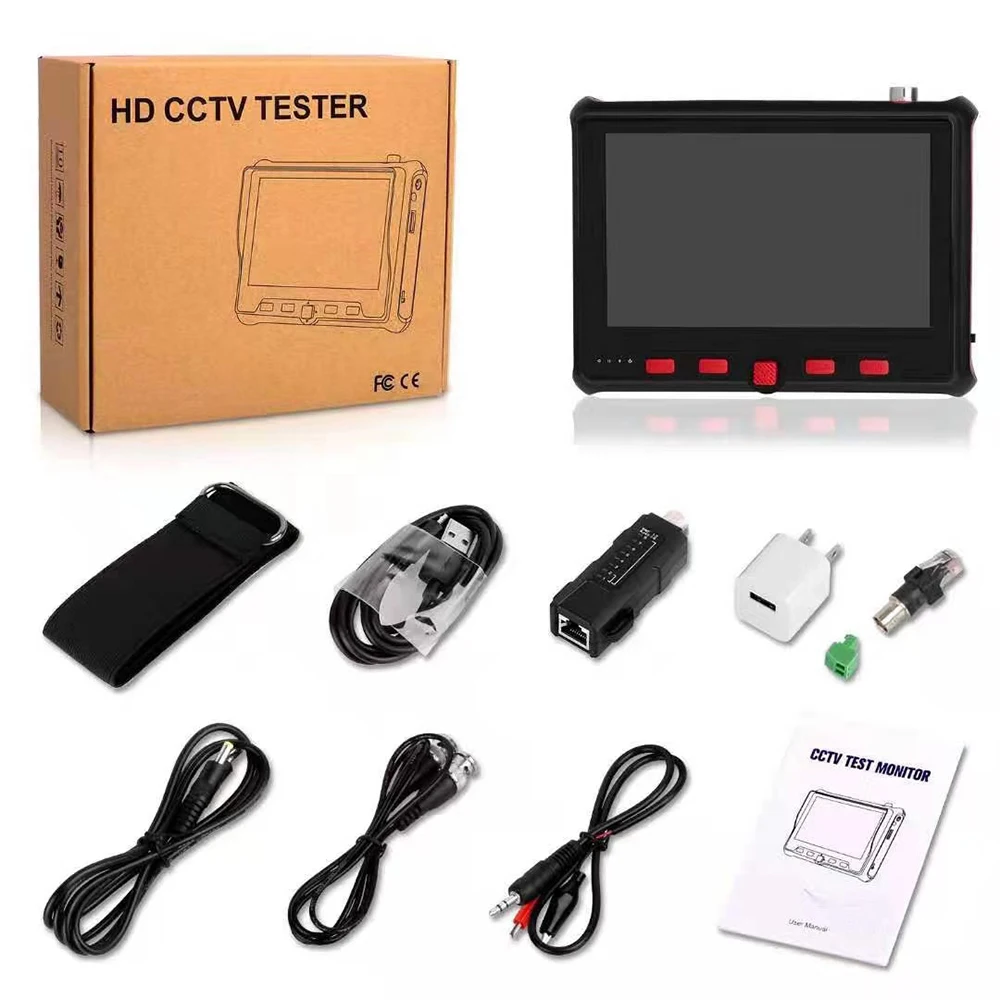 Тестер видеонаблюдения портативная мини камера 8 Мп AHD TVI CVI CVBS RS485 PTZ VGA HDMI|Монитор и