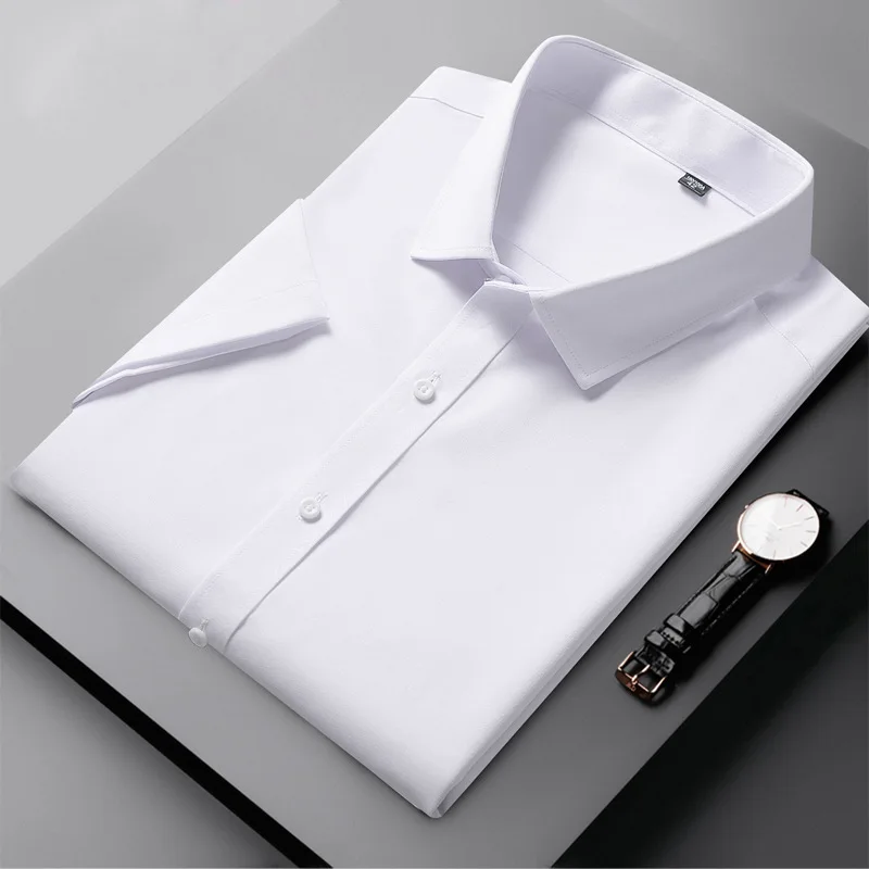 

Shirt men's short sleeve summer middle aged no iron professional casual men's thin shirt cs8537
