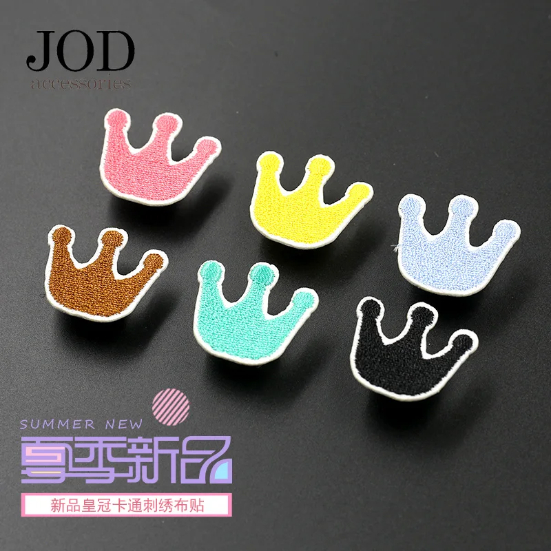 6 шт цветные термонаклейки с короной на одежде детские железные значки нашивке