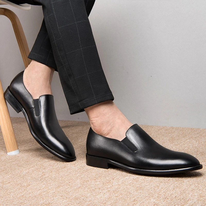 

New Arrival Italian Patent Leather Men's Comfortable Daily Shoes Pointed Toe Slip on Casual Man Wedding Bridal Loafers JNS167