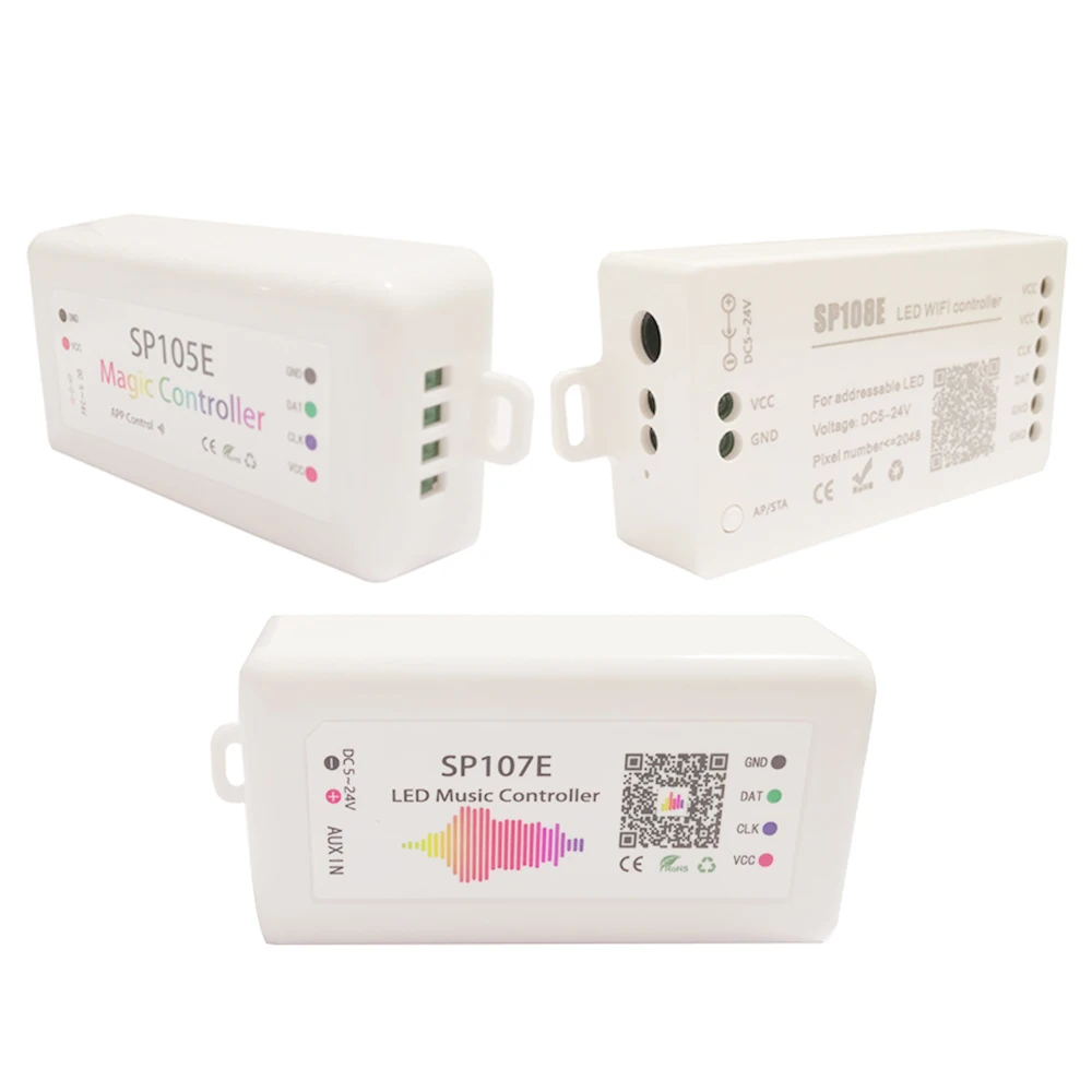 Wifi Bluetooth Музыка RGB Светодиодные полосы света контроллер для WS2812B WS2811 SK6812 UCS1903 LPD6803