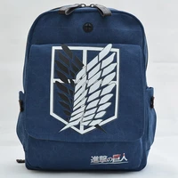 new attack on titan backpack children schoolbag teenager double straps shoulder bag canvas anime men bagpack laptop back pack