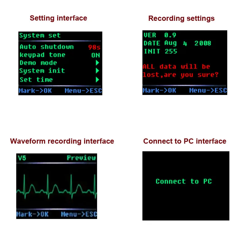 24-часовая запись динамическая система ЭКГ EKG монитор анализа с программным