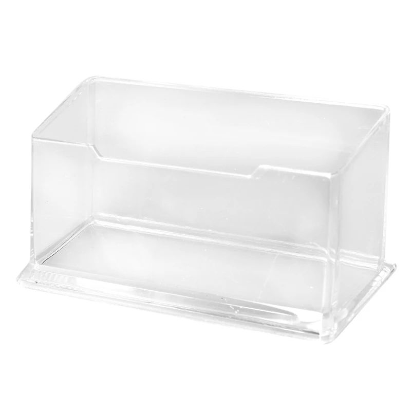 

New Clear Desktop Business Card Holder Display Stand Acrylic Plastic Desk Shelf