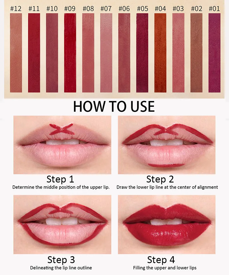 Лидер продаж 2019 матовый блеск для губ бархатный подводка водостойкая стойкая