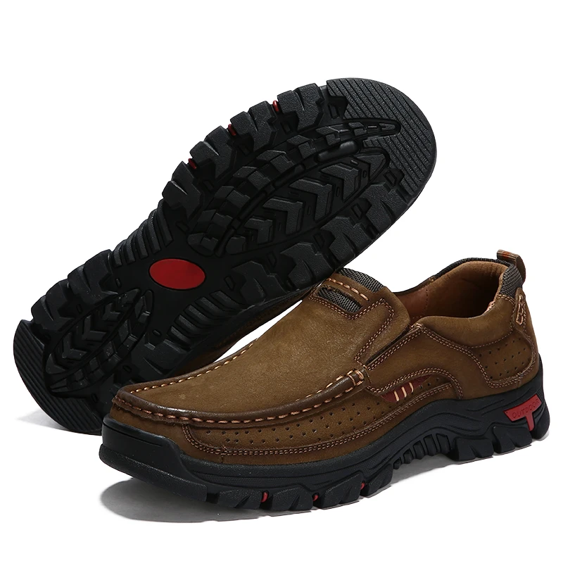 CUNGEL Мужская походная обувь удобные первый слой из воловьей кожи уличные