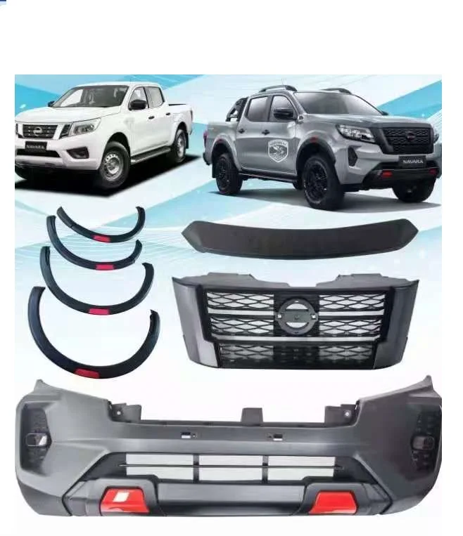 

Car Front Bumper Grille Facelift Bodykit Body Kit for 2016+ Nissan Navara Np300 Upgrade Change To Navara 2021