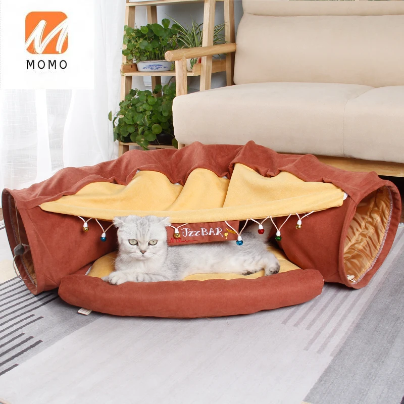 Cama de t&uacute;nel para mascotas, juguete interactivo, venta directa de f&aacute;brica, venta al por mayor-3
