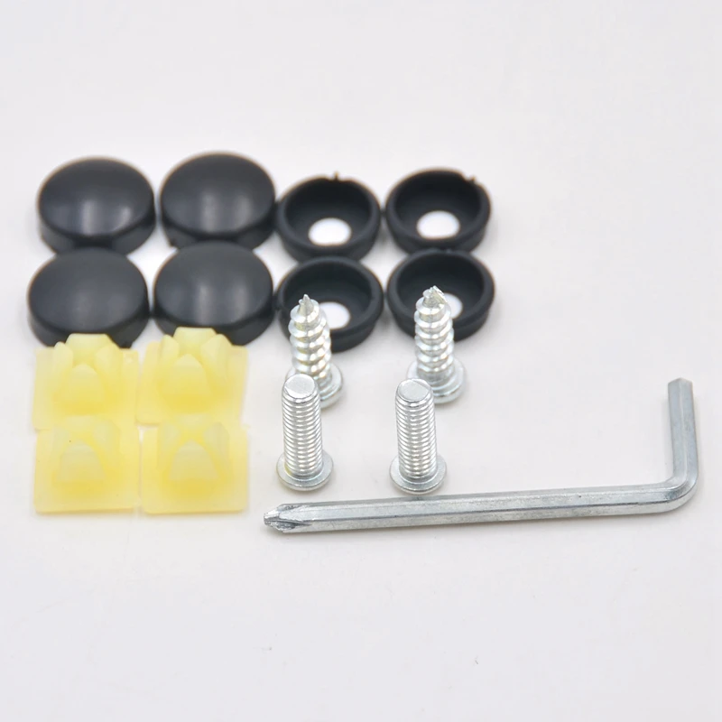 17 Pcs Car License Plate Frame Security Anti-Theft Screw Bolt Fasteners Snap Cover | Автомобили и мотоциклы