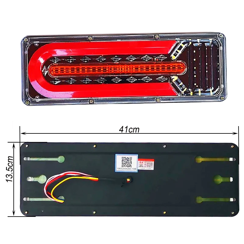 

Водонепроницаемый светодиодный задний фонарь для грузовика, предупреждающие фонари, задний фонарь 24 В, водонепроницаемый поток, рулевой тормоз, фонарь заднего хода, противотуманный фонарь
