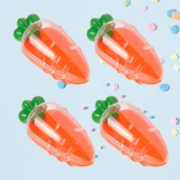 10pcs carrot shape candy boxes plastic gift boxes chocolate candy boxes gift packaging cases birthday party favortranslucent