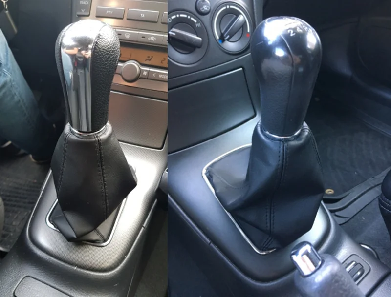 Для TOYOTA AVENSIS T25 MK2 II 2003-2009 черная кожаная ручка переключения передач Gaiter чехол рамка аксессуары для стайлинга автомобилей