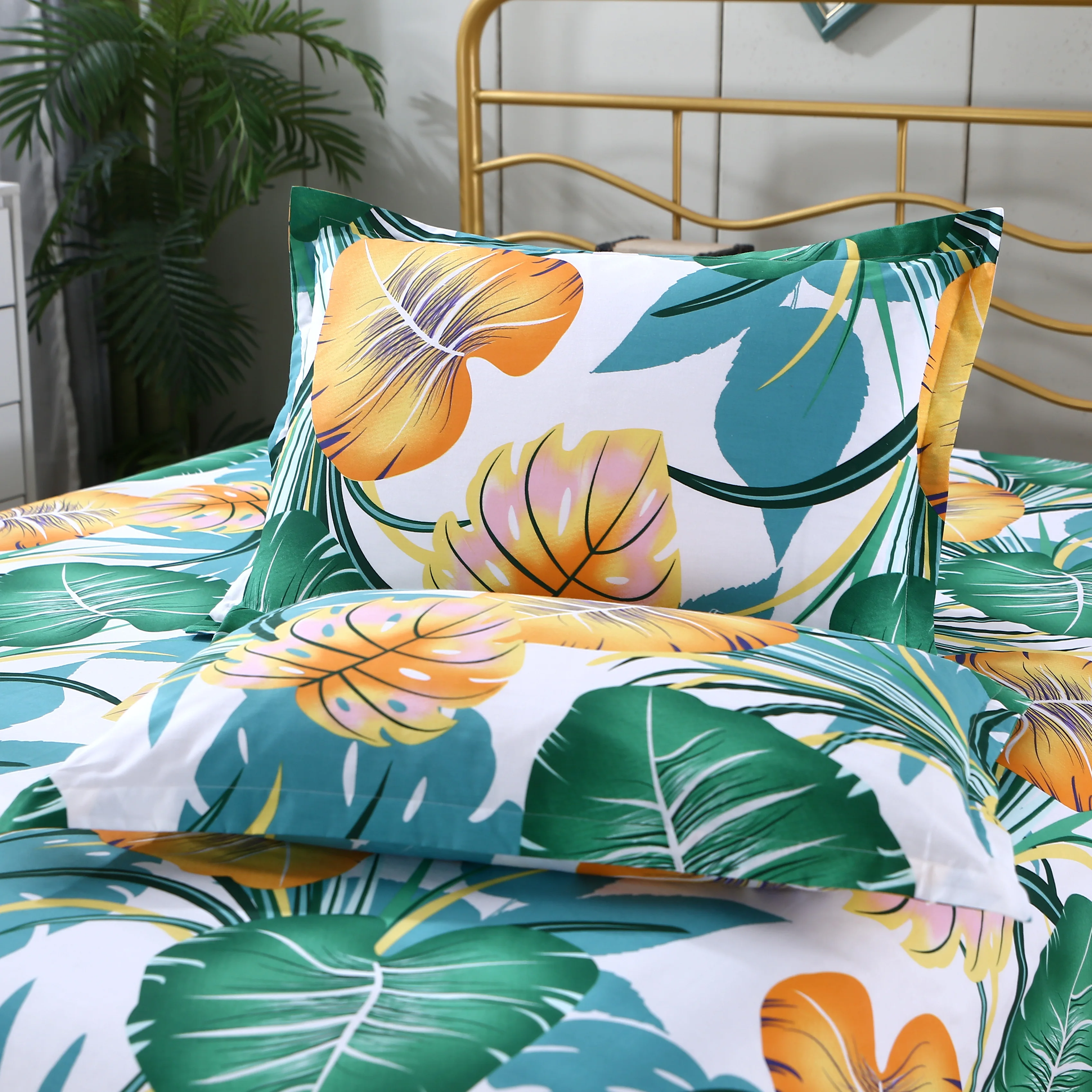 

LAGMTA 1pc 100% Cotton Pillowcase Cartoon Plant Plaid Flower Zipper Pillowcase Multiple Styles Customizable To Any Size