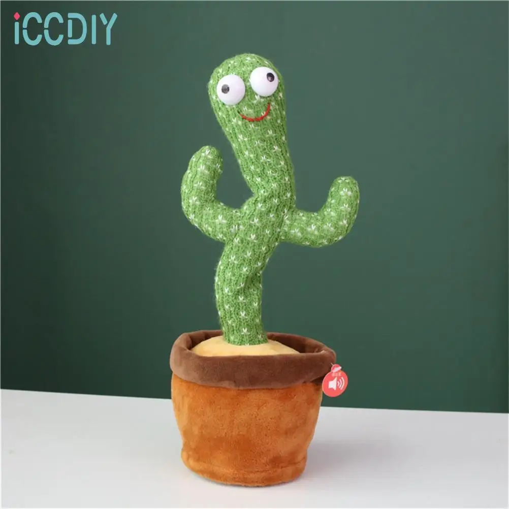 

Cactus Plush Toy Electronic Shake Dancing Toy with The Song Plush Cute Dancing Cactus Early Childhood Education Toy for Children