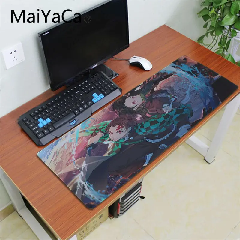 

MaiYaCa Demon Slayer Kimetsu No Yaiba Mouse pad Big Promotion Russia gaming mouse pad xl Keyboard Laptop PC notebook desk pad