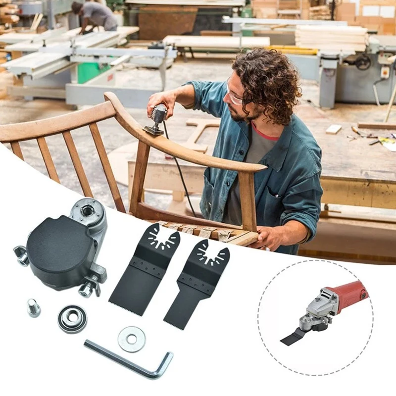 

M10/M14 Angle Grinder Converter Oscillating Tool Adapter Head Set Wood Cutting Open Hole Sanding Polishing Grinder Power Tools