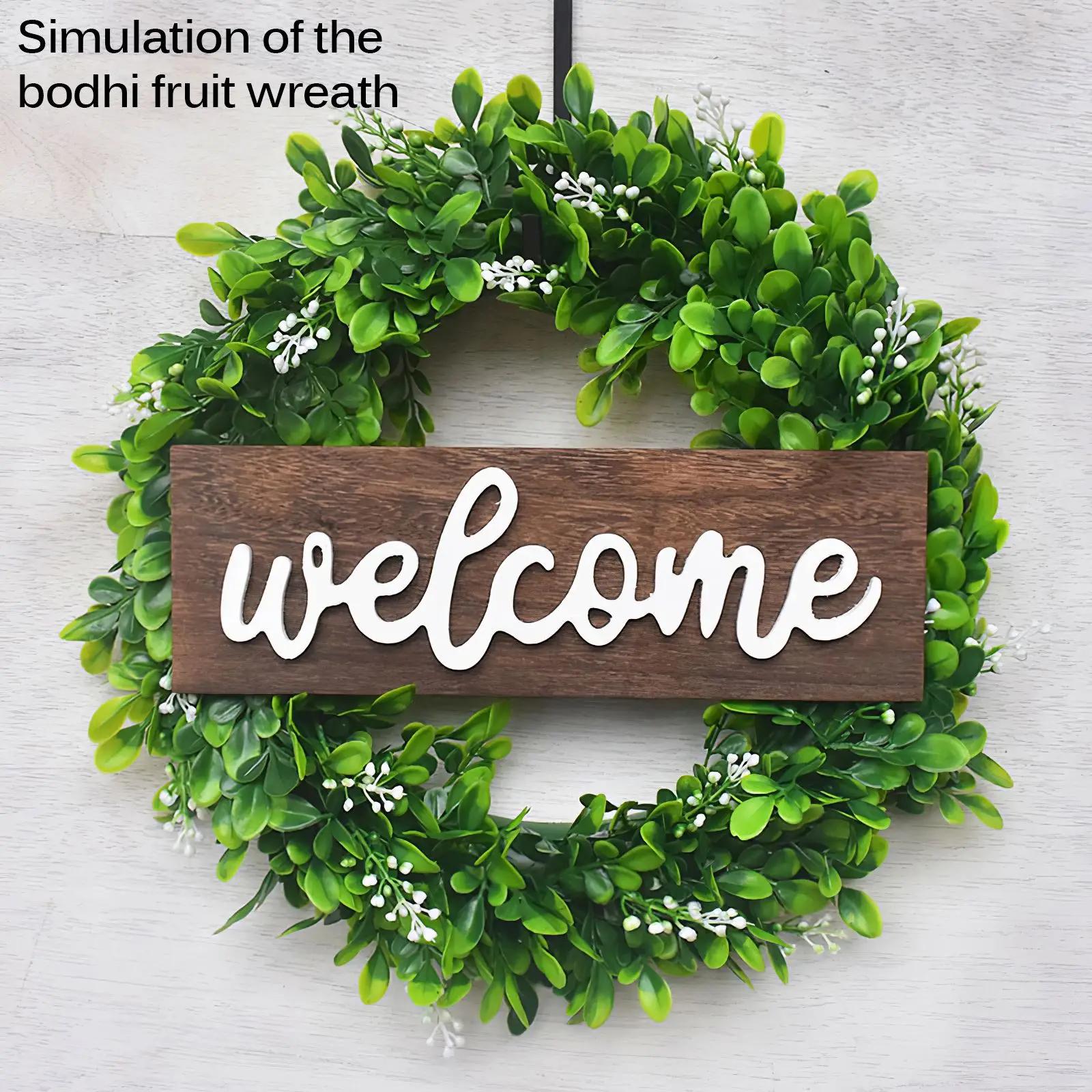 Искусственный венок искусственный из коробки круглые зеленые листья зеленая