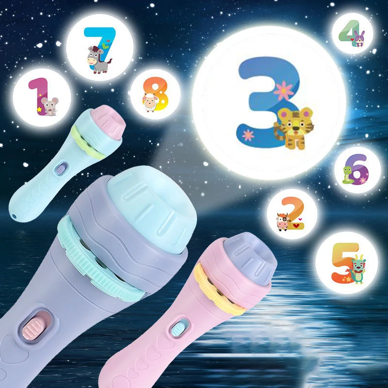 

Projection Flashlight Children Projector Light Cute Cartoon Toy Night Photo Picture Light Bedtime Learning Fun Toy For Baby Gift