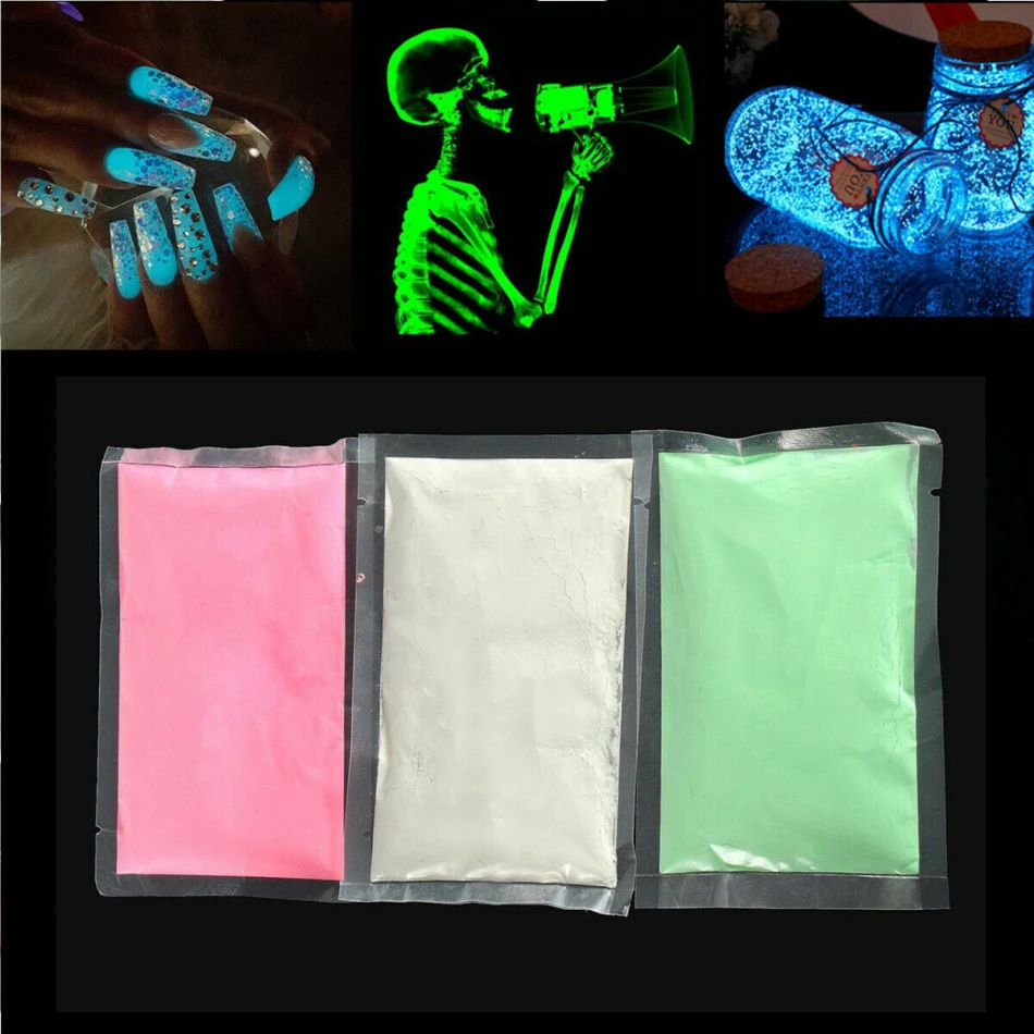 50 г яркая флуоресцентная светящаяся в темноте пигментная краска для