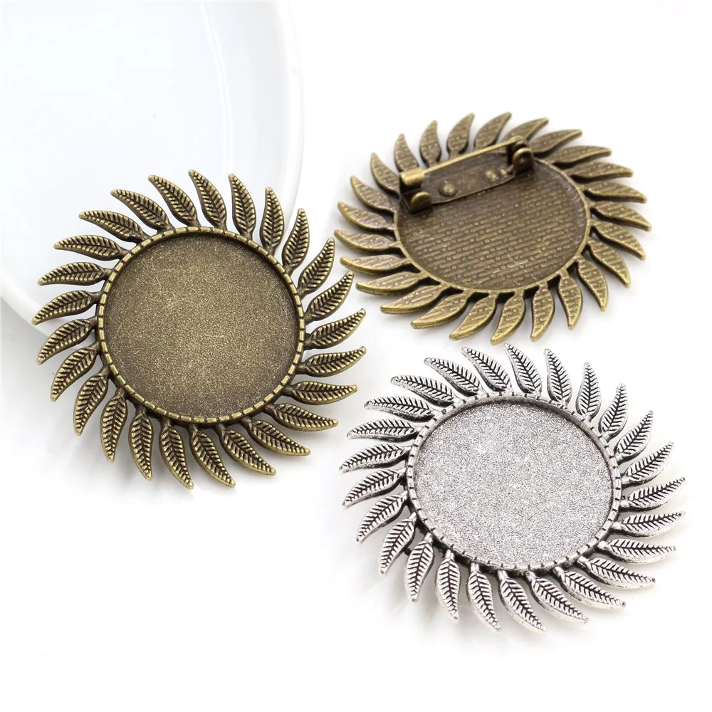 Новая мода 5 шт 25 мм Внутренний размер Античная Посеребренная и бронзовая Модная