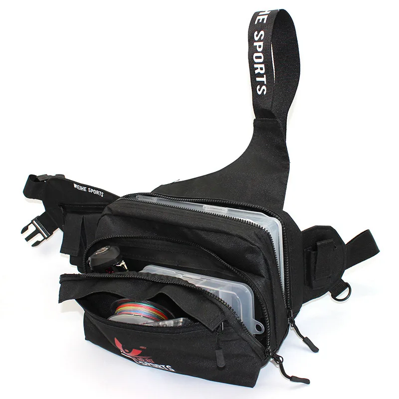 

Multifunctional Nylon Waist Bag Fishing Equipment Bait Fishing Equipment Storage Outdoor Travel Waterproof Shoulder Bag