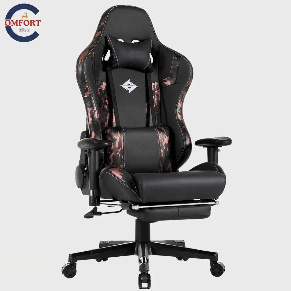 

Кресло Игровое Для ПК Широкая Сиденья И Вышенная Спинка Стулья С Подставка Для Ног Интернет-Креcла WCG Камуфляж Цвет