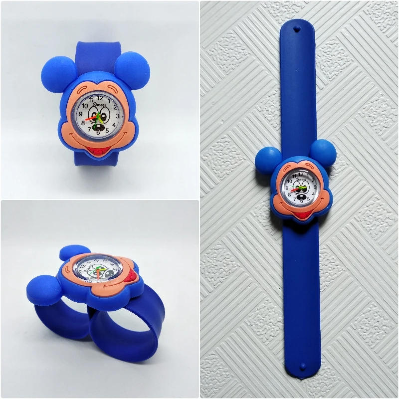 Mickey 2 - Blue Детские часы Relogio Infantil, детские часы с мультяшными животными, водонепроницаемые резиновые кварцевые детские часы для девочек и мальчиков, детские часы для малышей - Цвет: Mickey 2 - Blue